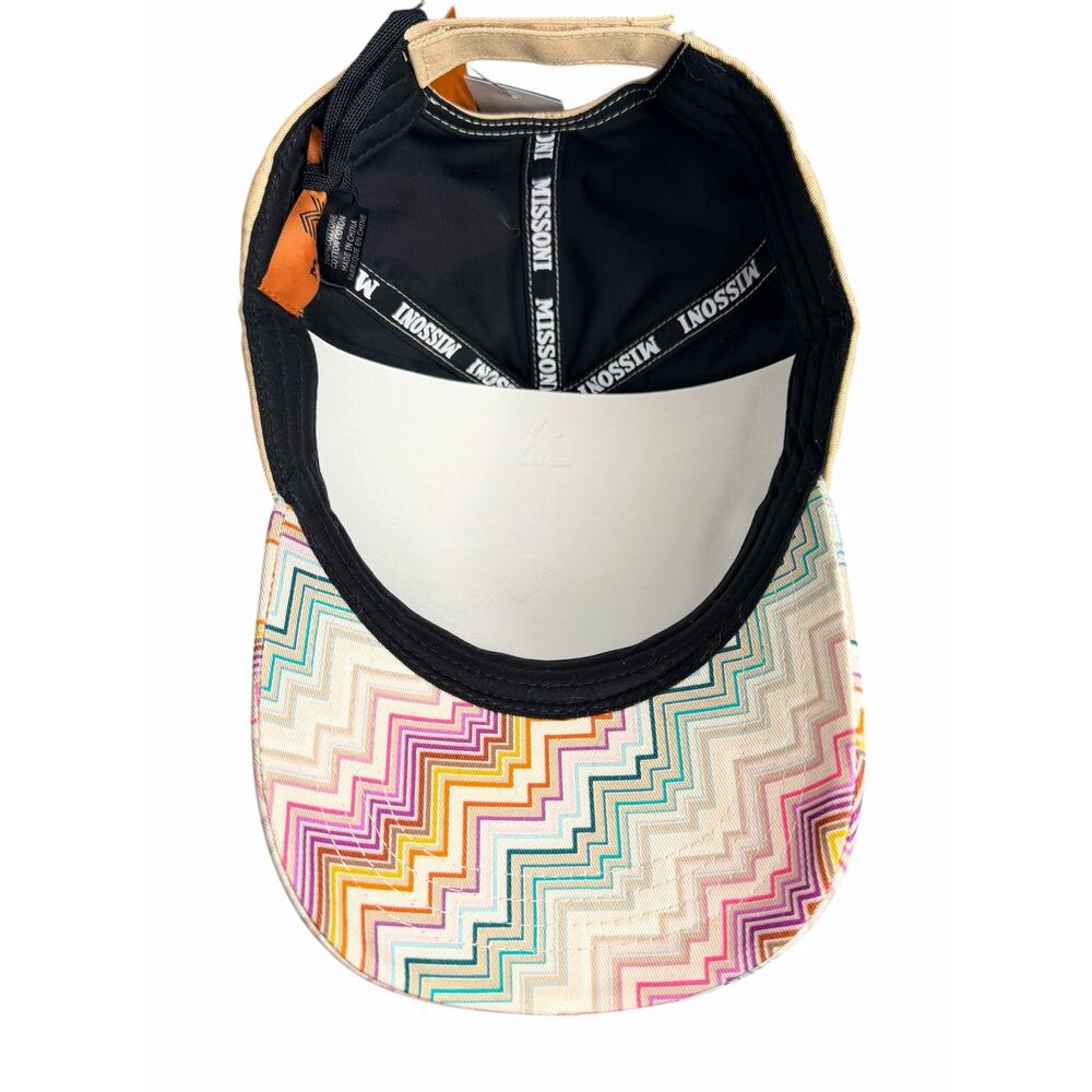 Missoni NWT Cotton Baseball Cap in Beige - Picture 8 of 10